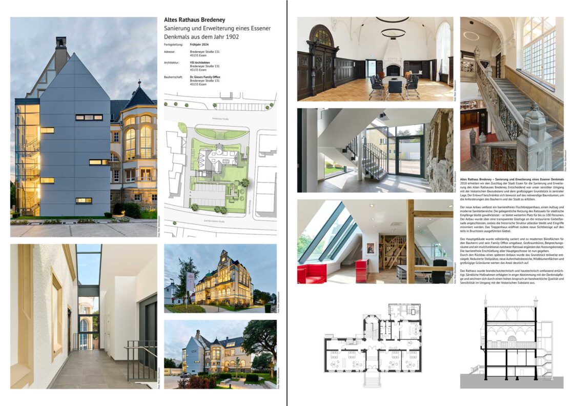 Architektur Wettbewerb Stadt Essen 2025 – Historisches Rathaus Essen Bredeney